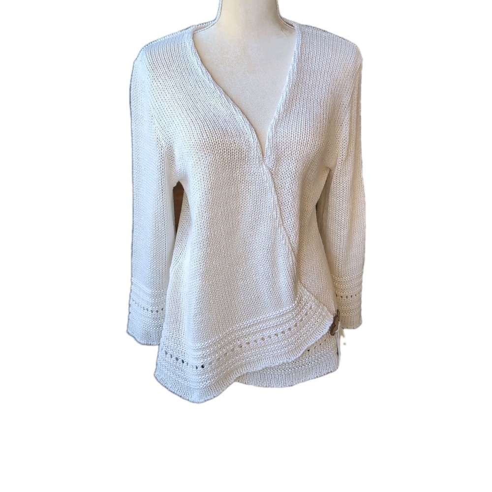 Belamie Women's Sweater Size XL Runs Small 100% Acrylic Made In France Business